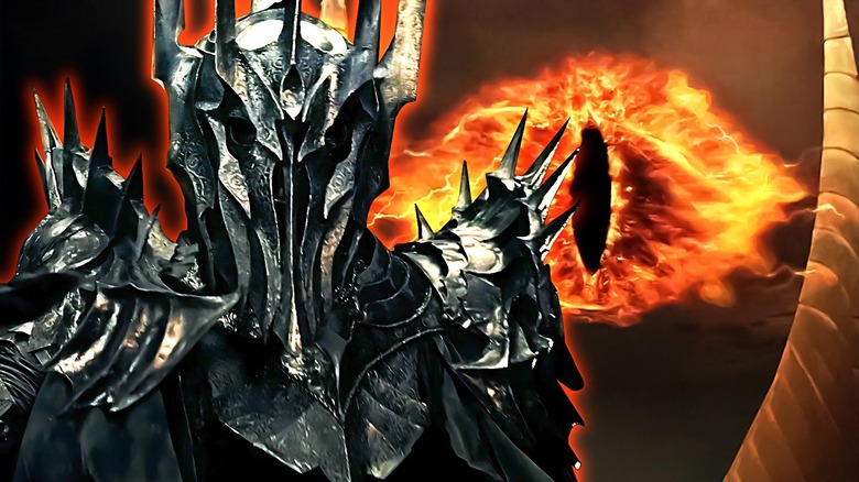 Armored Sauron and eyeball Sauron