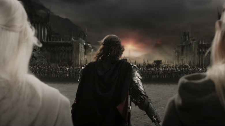 Aragorn walks toward Black Gate