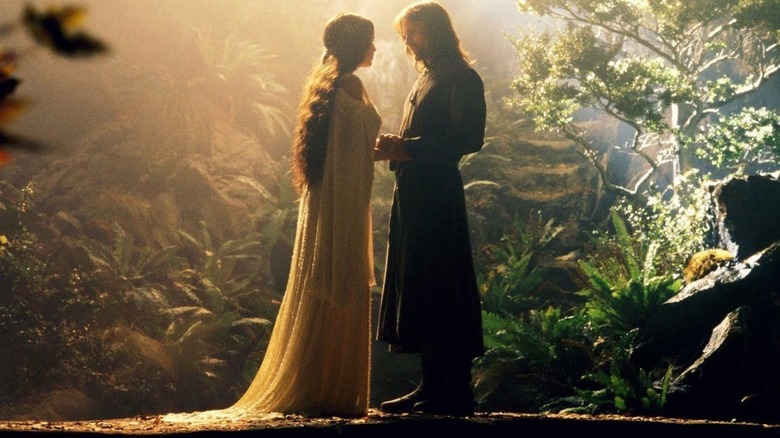 Aragorn and Arwen on bridge