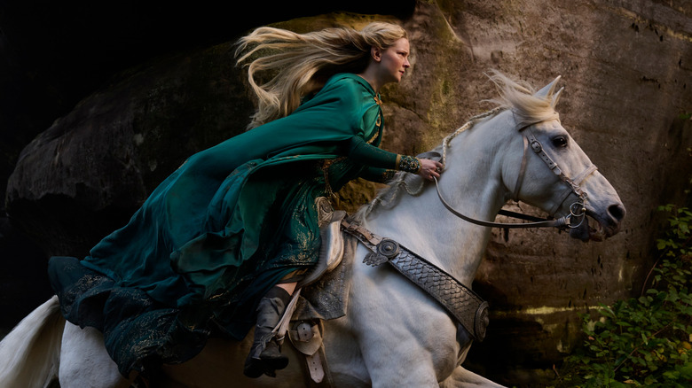 Galadriel rides horse