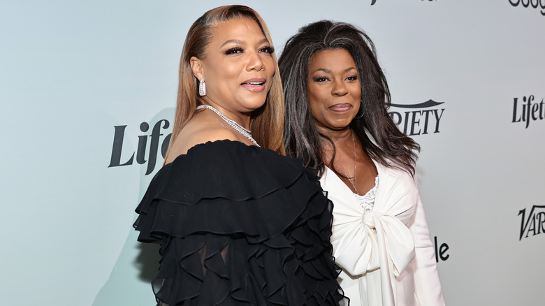 Toussaint poses with her Equalizer co-star, Queen Latifah