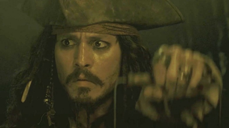 Jack Sparrow looks worried