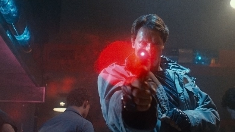 T-800 firing weapon