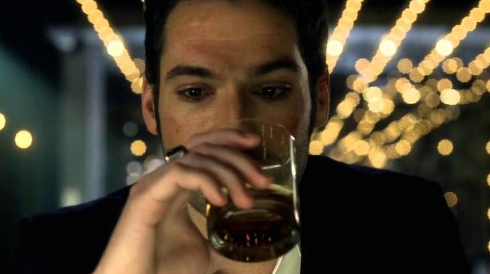 Lucifer Morningstar having a drink