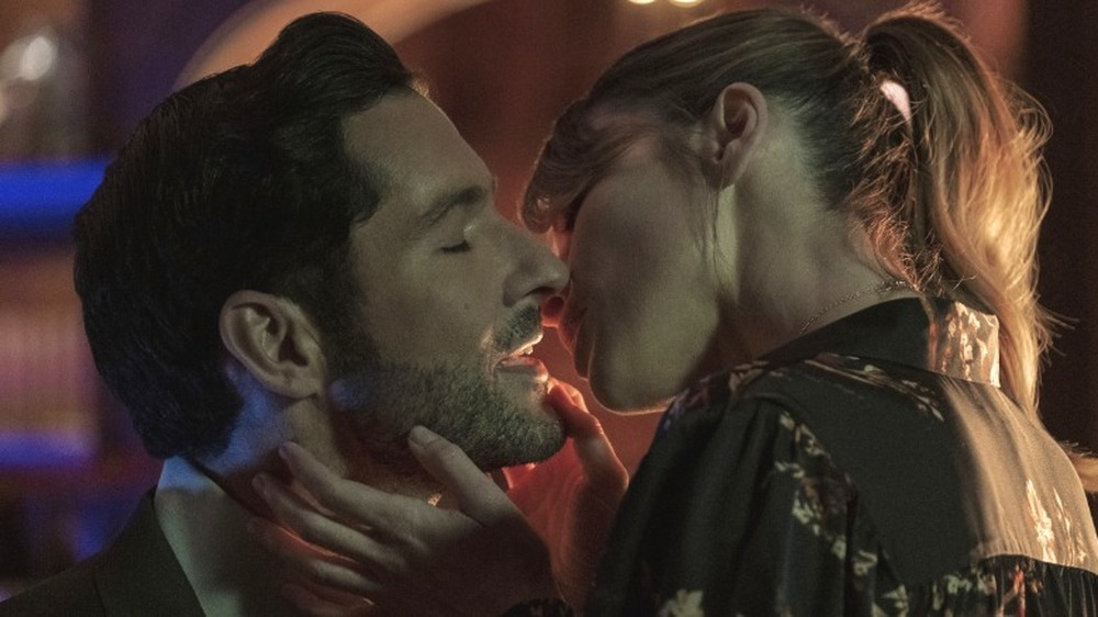 Tom Ellis and Lauren German in Lucifer