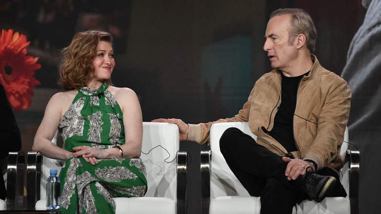 Mireille Enos and Bob Odenkirk discussing the series