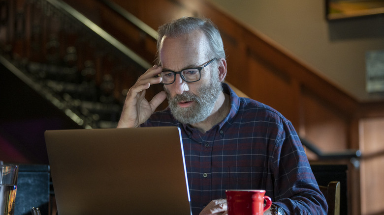 Bob Odenkirk staring at a computer screen