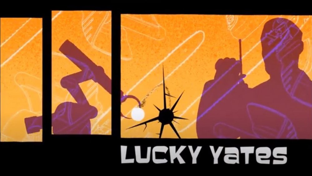 Lucky Yates's name in the Archer season 5 opening credits