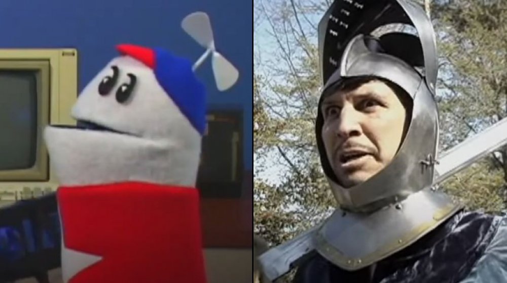 The Homestar Runner puppet | Lucky Yates as a knight in the live action Peasant's Quest Trailer