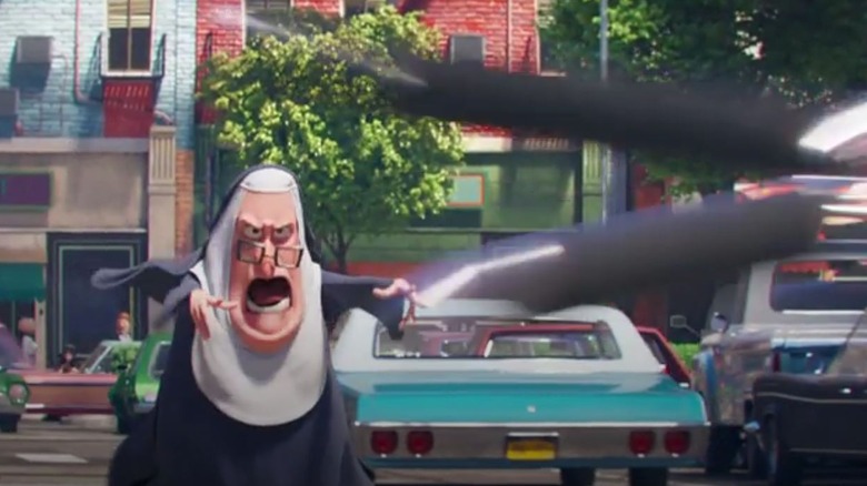 Nunchuk (voice of Lucy Lawless) in "Minions: The Rise of Gru"