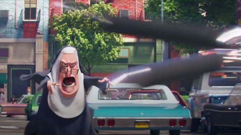 Nunchuck yelling in "Minions: The Rise of Gru"