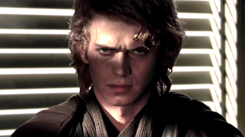 Anakin Skywalker looking evil