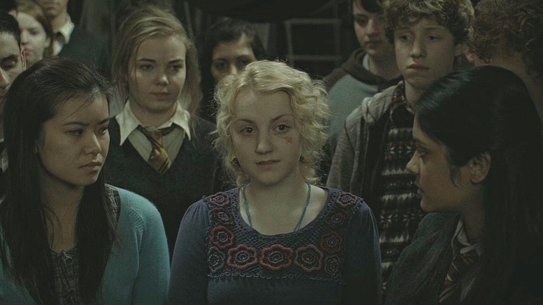 Luna Lovegood looking off into the distance