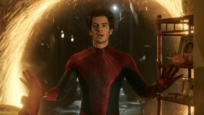 Peter Parker standing in portal