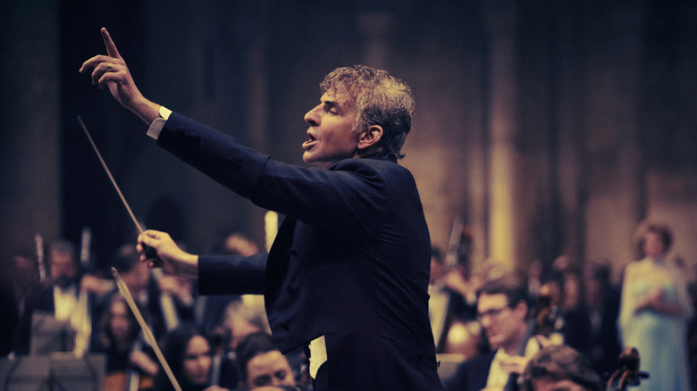 Leonard Bernstein conducting orchestra