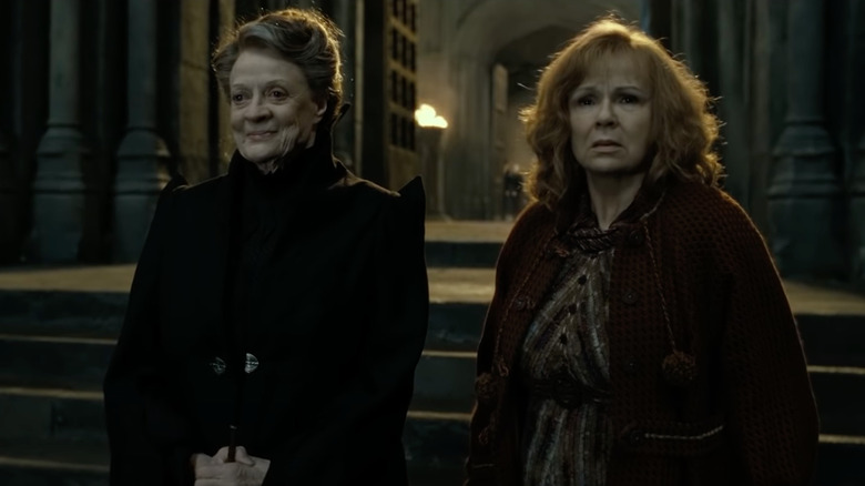 Professor McGonagall and Mrs. Weasley at Hogwarts