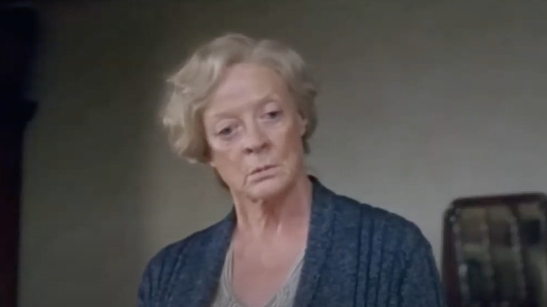 Maggie Smith looking disappointed