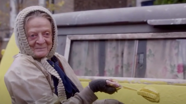 Maggie Smith painting van yellow