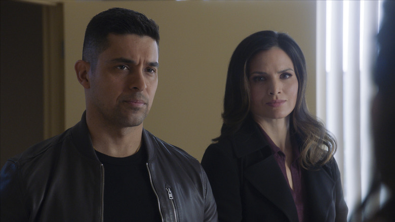 Wilmer Valderrama and Katrina Law look stressed