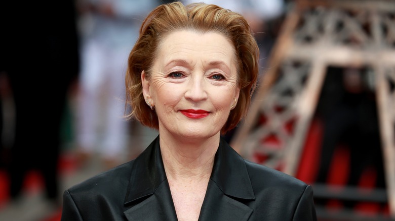 Lesley Manville smiling