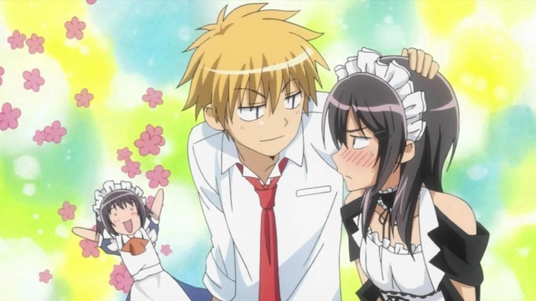 Usui leaning on Misaki