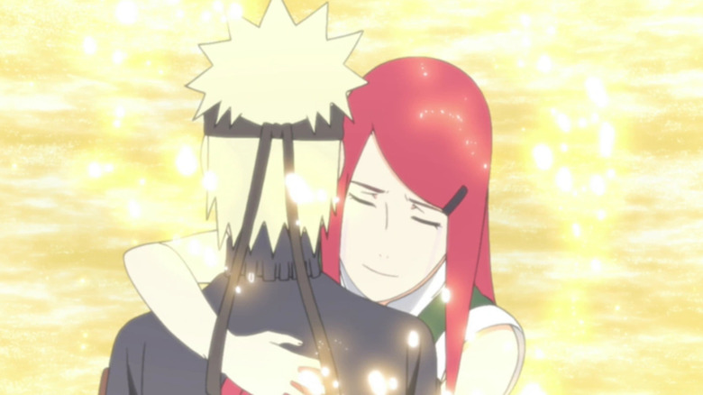 Naruto and Kushina hugging