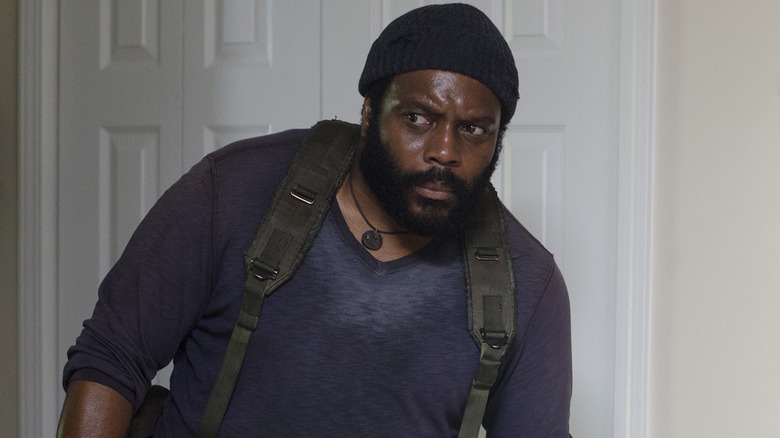 Tyreese Williams wearing backpack