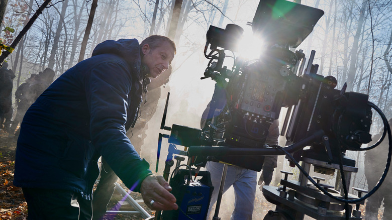 Marc Jobst looking into camera on the set of One Piece