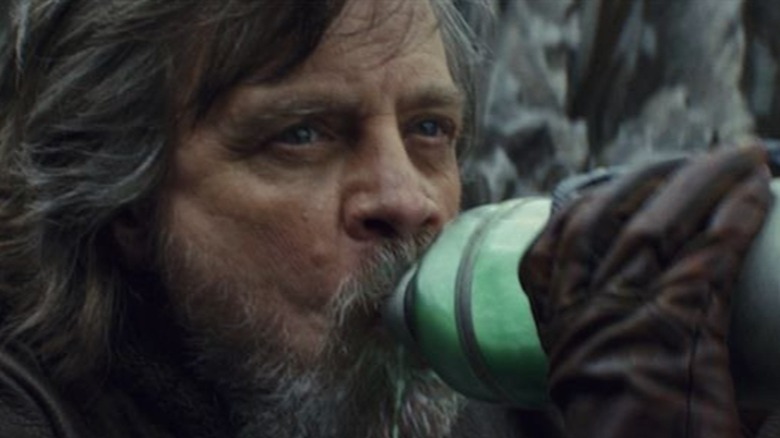 Luke Skywalker drinking green milk