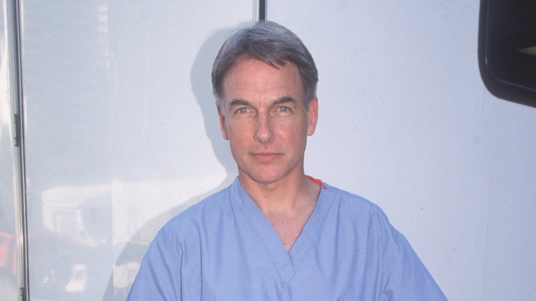 Mark Harmon in hospital scrubs