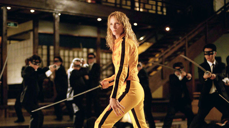 Uma Thurman preps for battle