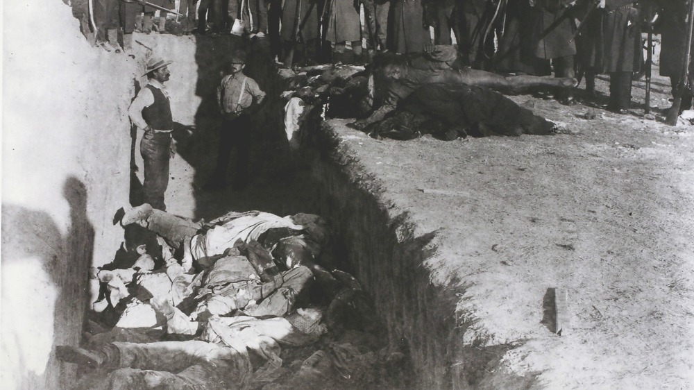 Mass grave for the victims of the Wounded Knee massacre