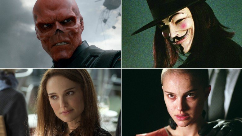 Red Skull, V, Jane Foster, and Evey