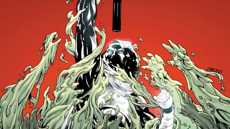 Moon Knight fighting from being engulfed