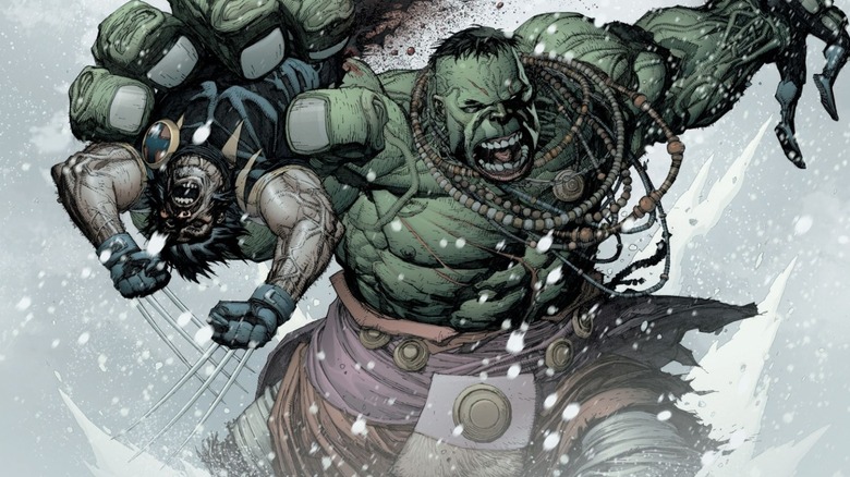 Hulk tears Wolverine in half