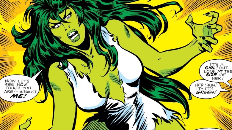 She-Hulk angrily transforms