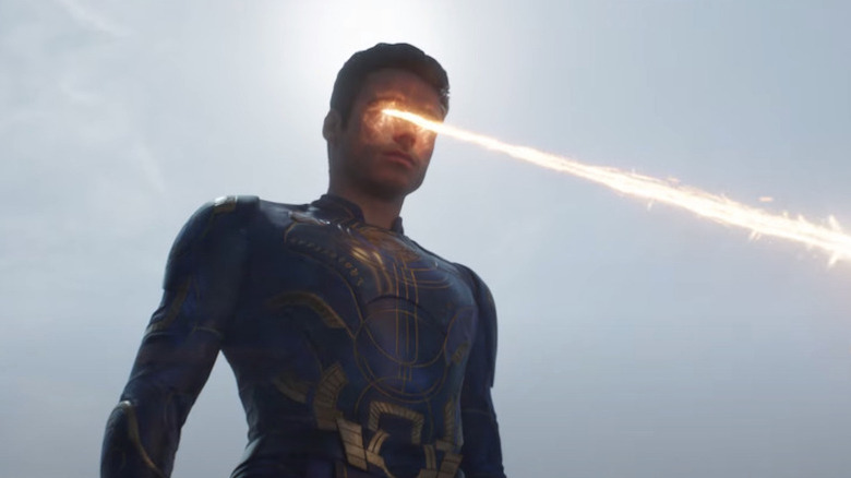 Ikaris using his eye lasers