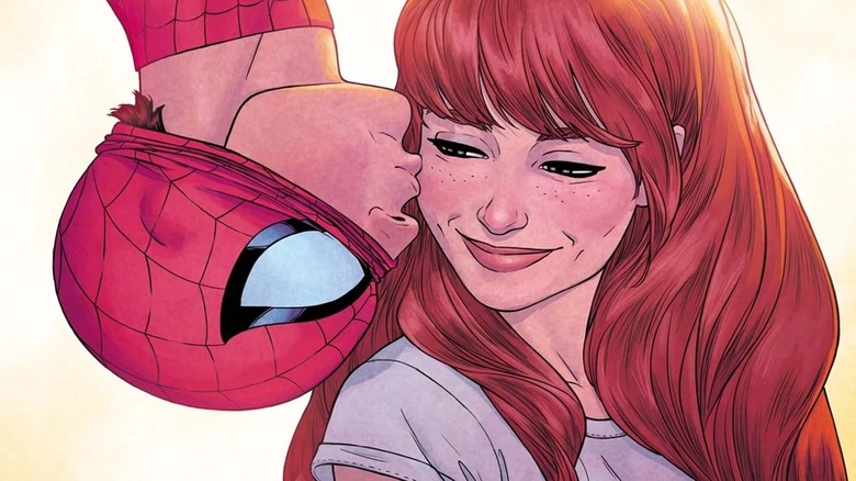 Spider-Man kissing Mary Jane Watson