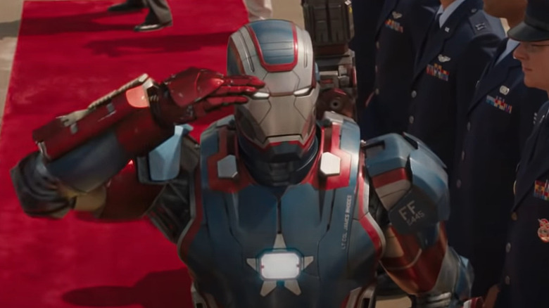 War Machine saluting the US President