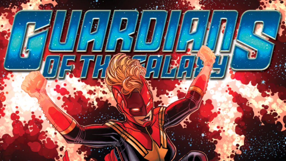 The cover of Guardians of the Galaxy #15 with Captain Marvel