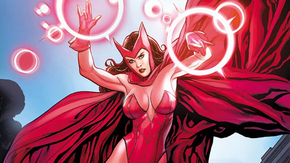 a comic image of Scarlet Witch