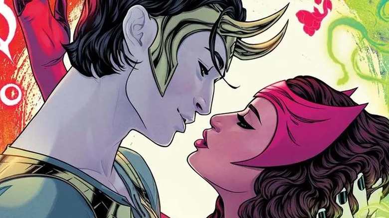 Loki and Scarlet Witch nearly share a kiss