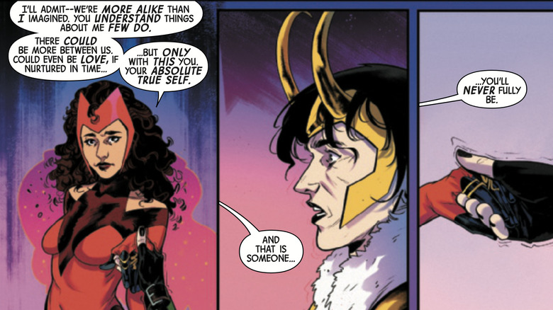 Scarlet Witch talks to Loki