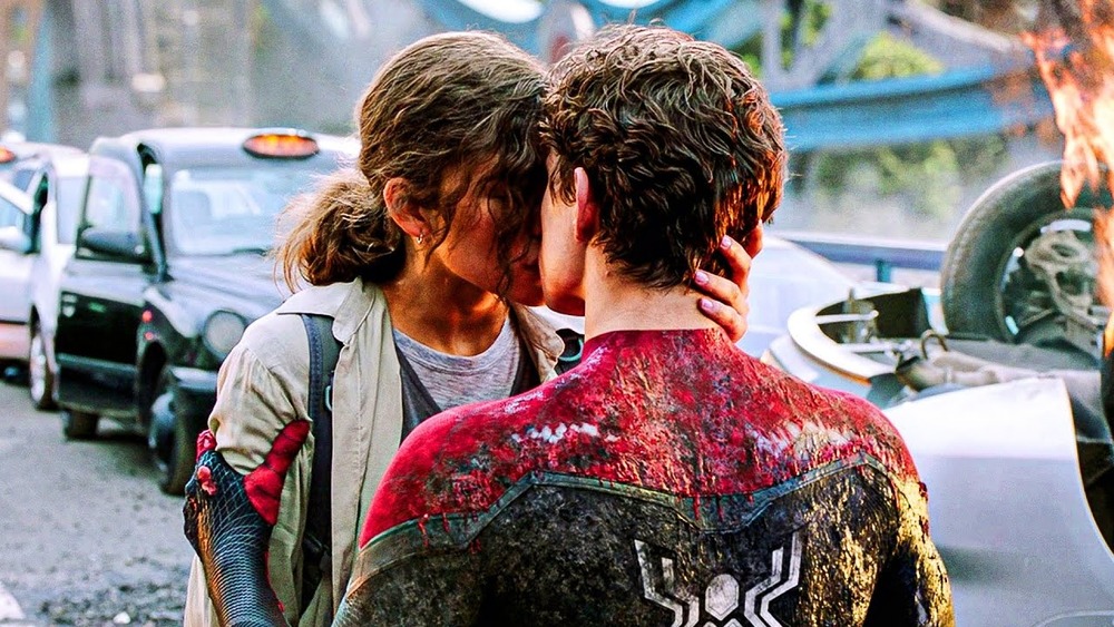 Peter and MJ kiss