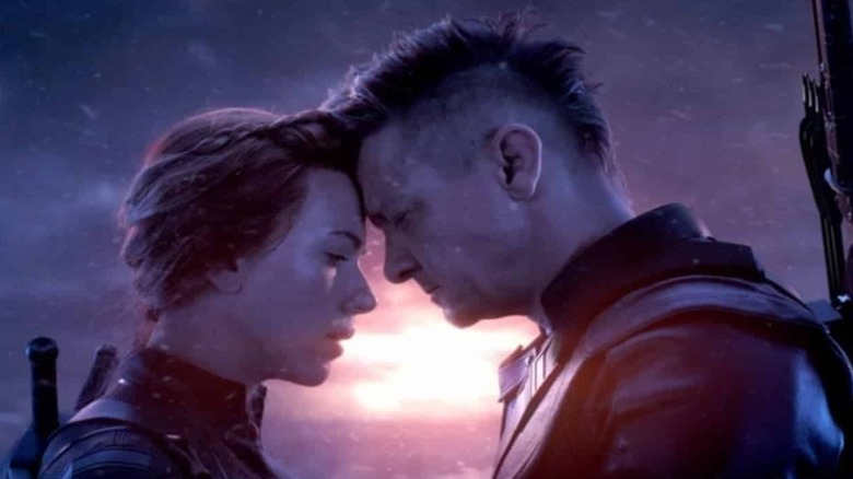 Black Widow and Hawkeye say goodbye