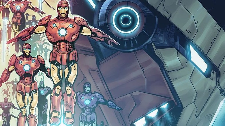 Iron Man armors take flight