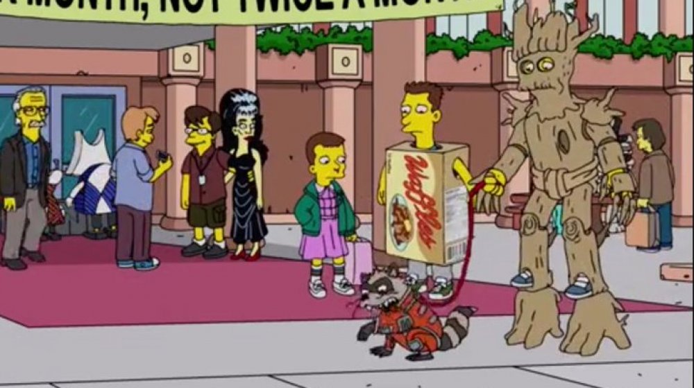 Groot and Rocket Raccoon on The Simpsons