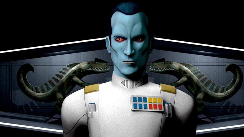 General Thrawn standing in his ship