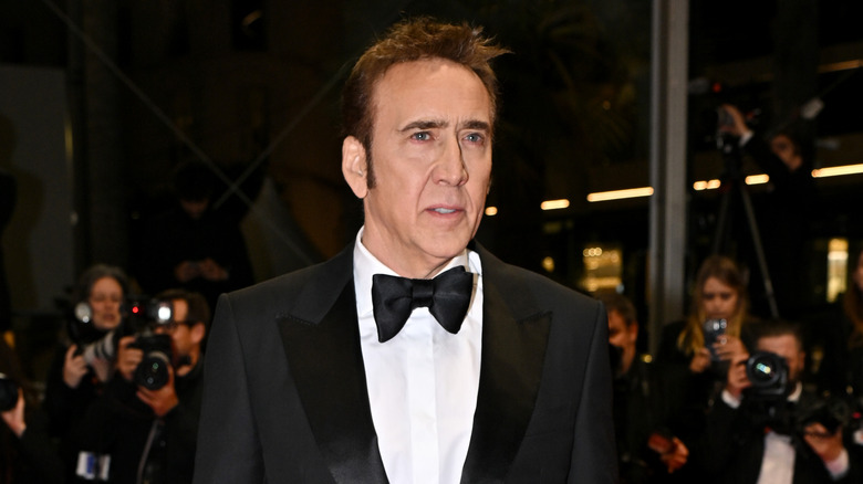 Nicolas Cage wearing tux