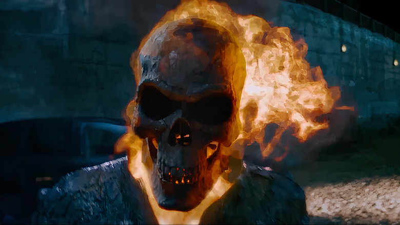 Ghost Rider on fire